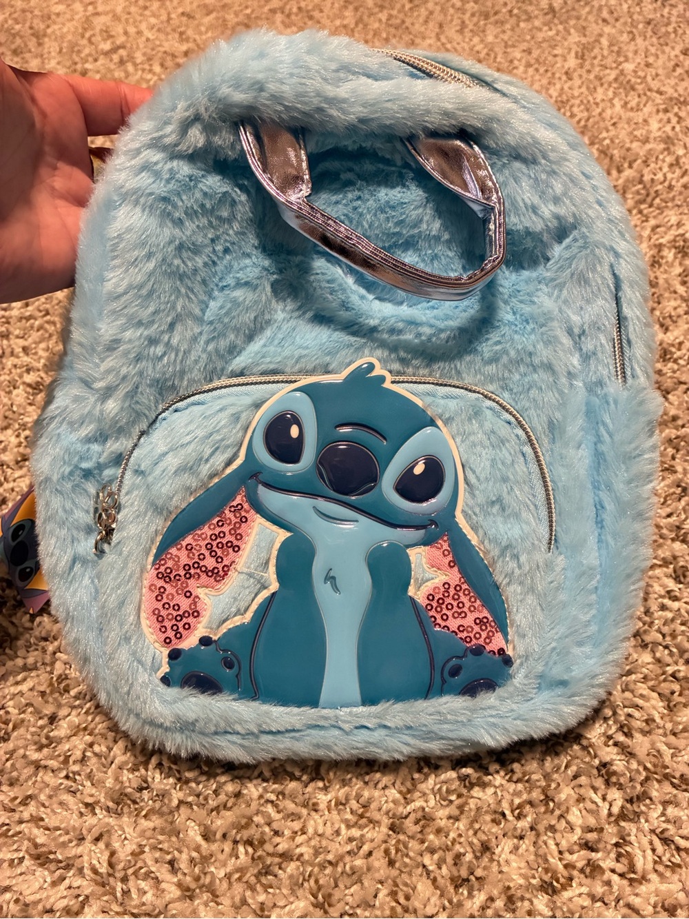 Disney Kids Plush Stitch Backpack - Light Blue
